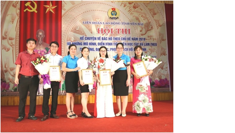 Đoàn viên công đoàn Bệnh viện Tâm thần tỉnh Yên Bái tham gia Hội thi kể chuyện về Bác Hồ theo chủ đề năm 2019.